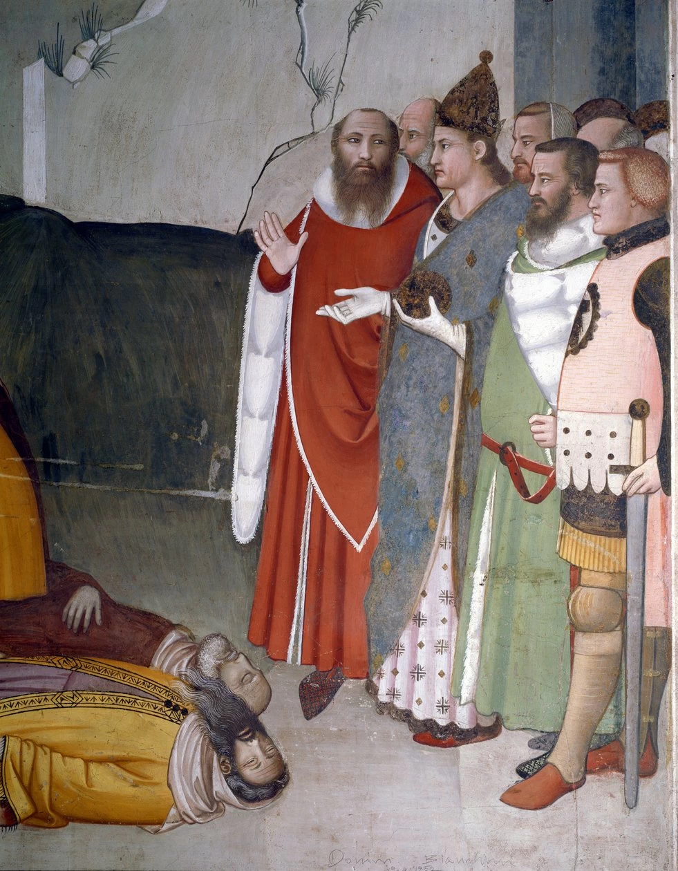 Episodi della vigilia di Capodanno - Papa San Silvestro I resuscita due magi, Chiesa di Santa Croce, Cappella Bardi , Firenze